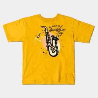 National Saxophone Day – November Kids T-Shirt